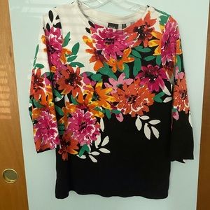 Colorful floral print top